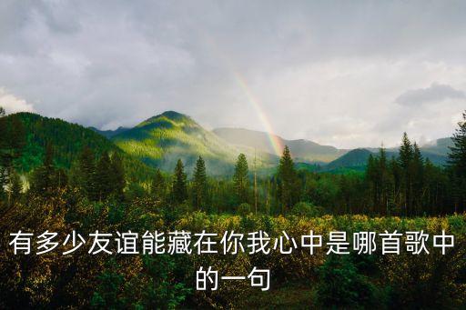 藏在你心里是什么歌曲，有多少友谊能藏在你我心中是哪首歌中的一句