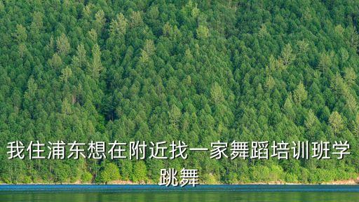 我住浦东想在附近找一家舞蹈培训班学跳舞