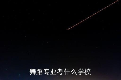 舞蹈专业考什么学校