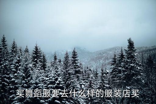 买舞蹈服要去什么样的服装店买