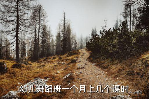 幼儿舞蹈班一个月上几个课时