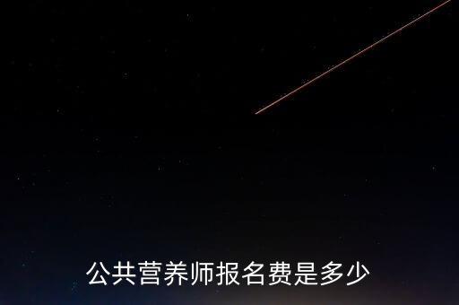 公共营养师报名费是多少