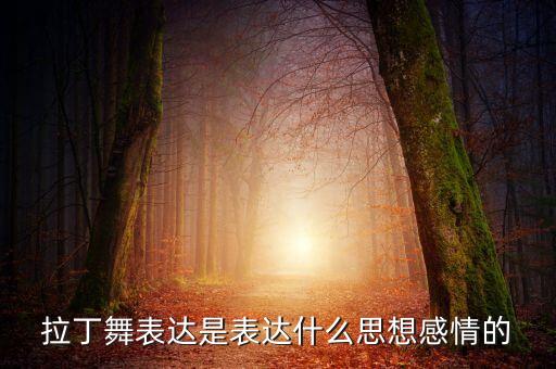 拉丁舞表达是表达什么思想感情的