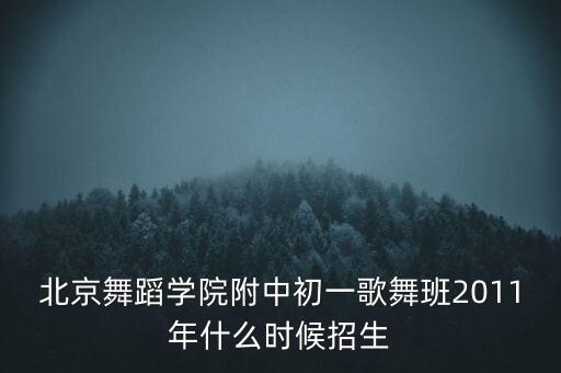 北舞附中歌舞是学什么，谁能告诉我北京舞蹈学院附中设立有现代舞专业的吗如果有好考吗
