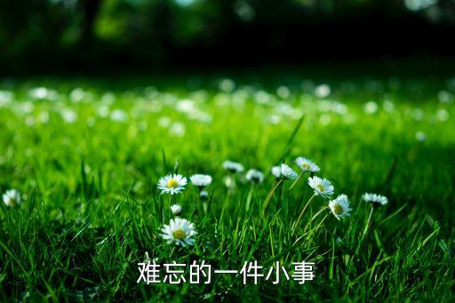 难忘的一件小事