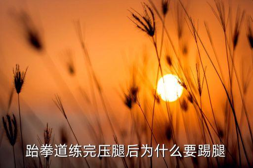 跆拳道练完压腿后为什么要踢腿