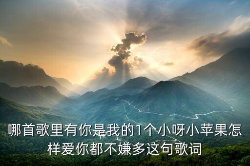 哪首歌里有你是我的1个小呀小苹果怎样爱你都不嫌多这句歌词