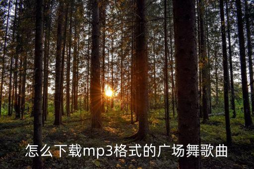 怎么下载mp3格式的广场舞歌曲