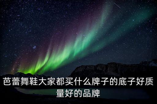芭蕾舞鞋大家都买什么牌子的底子好质量好的品牌