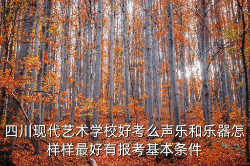 四川现代艺术学校好考么声乐和乐器怎样样最好有报考基本条件