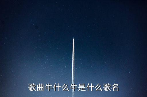 dj自由舞牛什么牛，谁知道这首英文歌是什么歌谁唱的