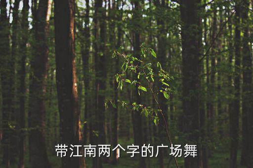 带江南两个字的广场舞