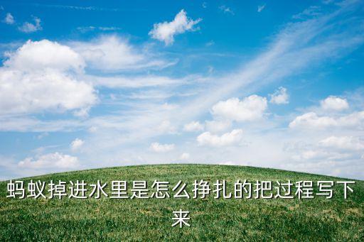 蚂蚁掉进河里舞蹈怎么教，蚂蚁掉进水里是怎么挣扎的把过程写下来