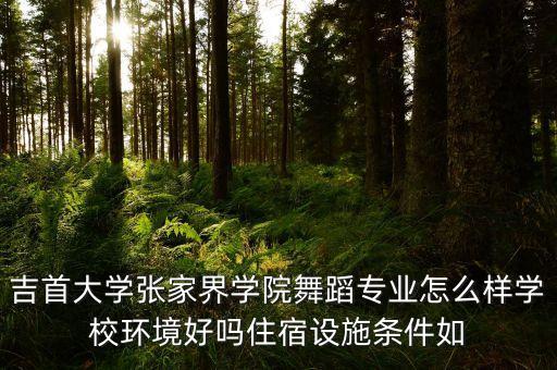吉首大学张家界学院舞蹈专业怎么样学校环境好吗住宿设施条件如