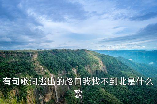 有句歌词逃出的路口我找不到北是什么歌