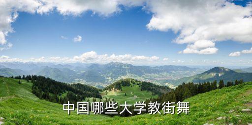 哪些学校有街舞专业，有专门学街舞的大学么