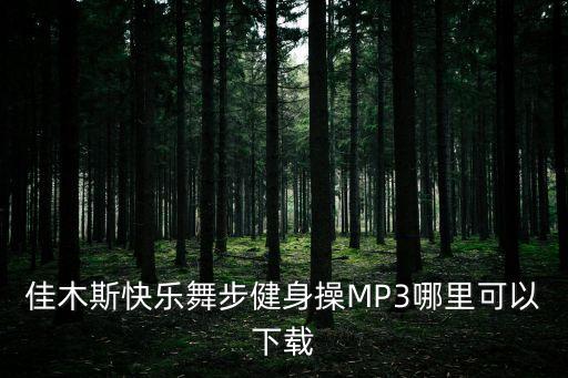 佳木斯快乐舞步健身操MP3哪里可以下载
