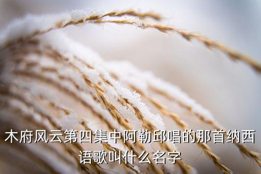 木府风云第四集中阿勒邱唱的那首纳西语歌叫什么名字