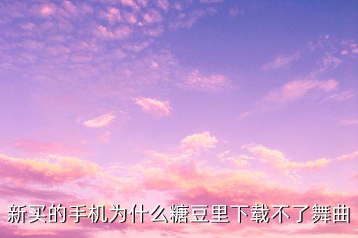 新买的手机为什么糖豆里下载不了舞曲