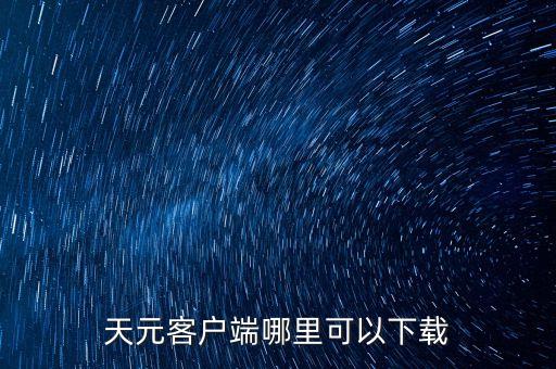 天元客户端哪里可以下载