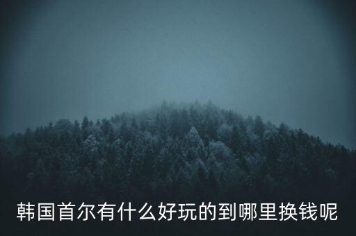 韩国首尔有什么好玩的到哪里换钱呢