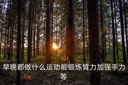 早晚都做什么运动能锻炼臂力加强手力等