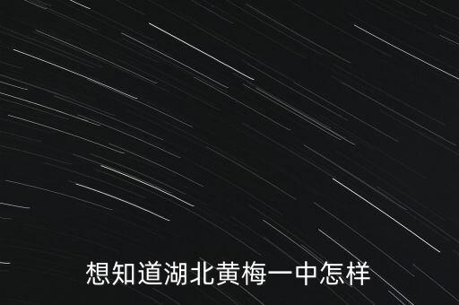 想知道湖北黄梅一中怎样