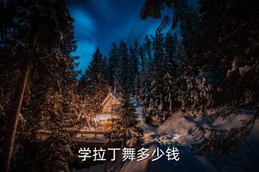学拉丁舞多少钱