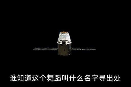 谁知道这个舞蹈叫什么名字寻出处