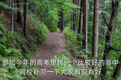 参加今年的高考想找一个比较好的高中网校补习一下大家有没有好