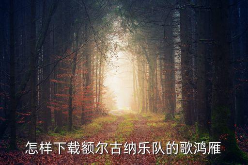 怎样下载额尔古纳乐队的歌鸿雁