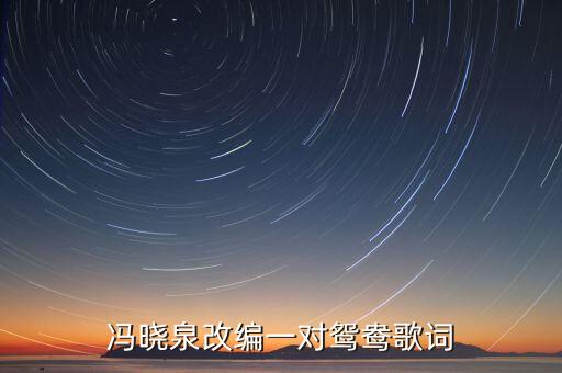 冯晓泉改编一对鸳鸯歌词