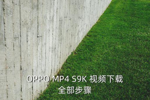 OPPO MP4 S9K 视频下载全部步骤