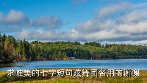求唯美的七字短句炫舞团名用的谢谢
