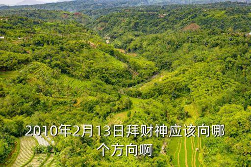 2010年2月13日拜财神应该向哪个方向啊