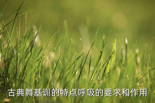 古典舞基训的特点呼吸的要求和作用