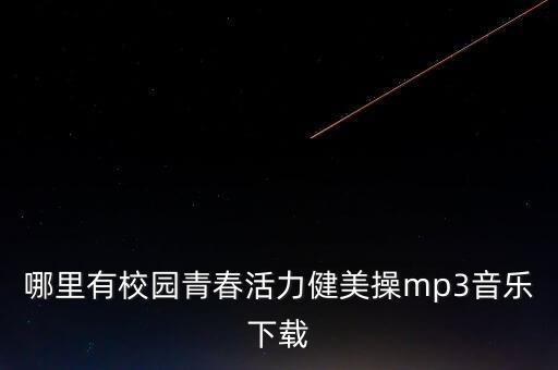 活力健身操哪里可以下载，健康活力健身操水晶级的音乐