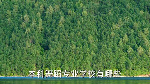 本科舞蹈专业学校有哪些