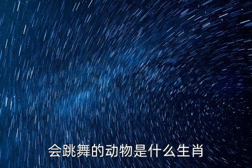 会跳舞的动物是什么生肖