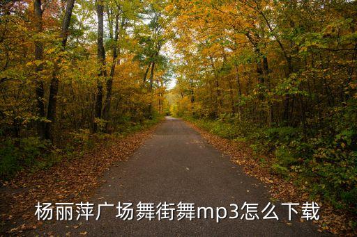 杨丽萍广场舞街舞mp3怎么下载