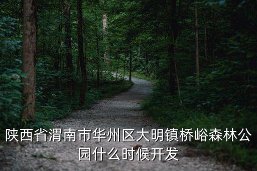 陕西省渭南市华州区大明镇桥峪森林公园什么时候开发