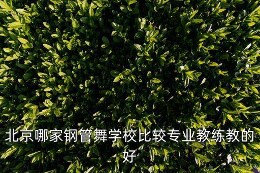 北京哪家钢管舞学校比较专业教练教的好