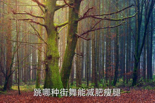 跳哪种街舞能减肥瘦腿