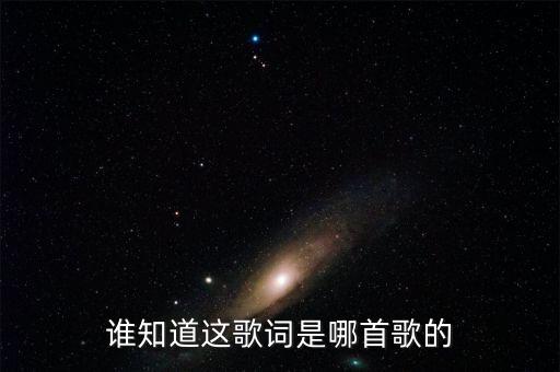 谁知道这歌词是哪首歌的