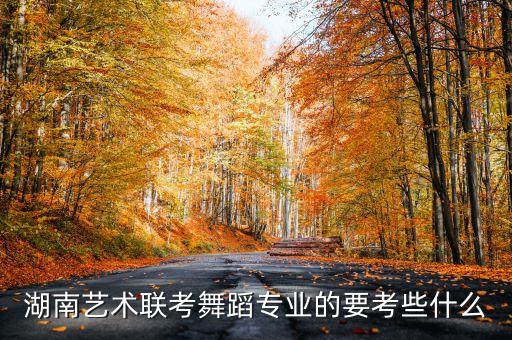 湖南艺术联考舞蹈专业的要考些什么