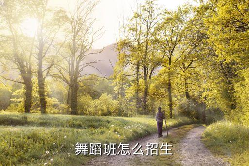 舞蹈班怎么招生