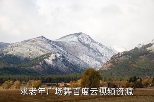 求老年广场舞百度云视频资源