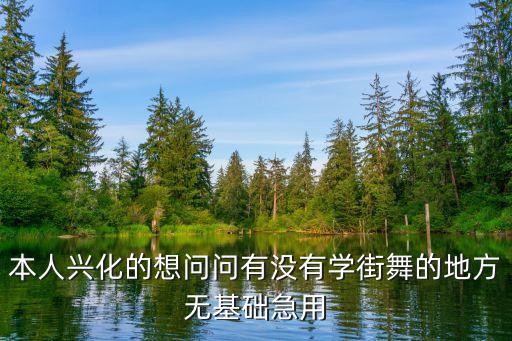 本人兴化的想问问有没有学街舞的地方无基础急用