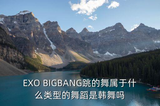 EXO BIGBANG跳的舞属于什么类型的舞蹈是韩舞吗