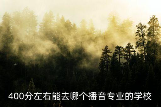 400分左右能去哪个播音专业的学校